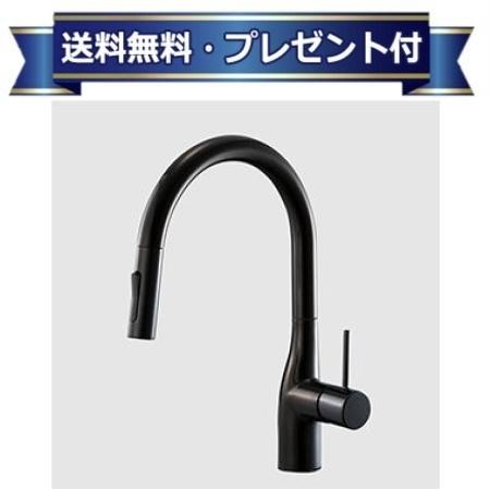 樂天商城 - ＼6月限定！最大100%Pバック／プレゼント付き [KM6061ZECC5HS]KVK グロスブラック シングルシャワー付混合栓 撥水シングルシリーズ シャワーヘッド引き出し 寒冷地用
