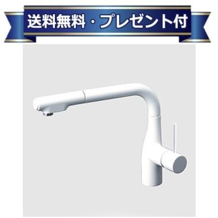 ＼3月限定★最大100％Pバック／ プレゼント付き [KM6101ECC4]KVK グロスホワイト シングルシャワー付混..