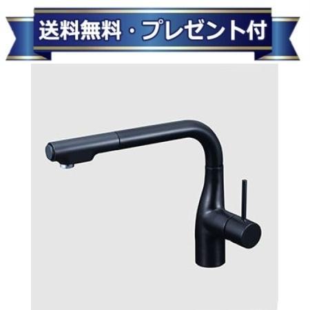 ＼3月限定★最大100％Pバック／ プレゼント付き [KM6101ECC5]KVK グロスブラック シングルシャワー付混..