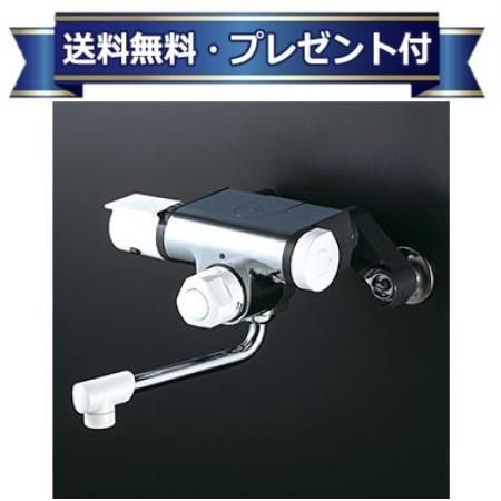 プレゼント付き [MTB170KWP]KVK 定量止水付サーモスタット式混合栓 お湯ぴたシリーズ 寒冷地用 170mmパ..