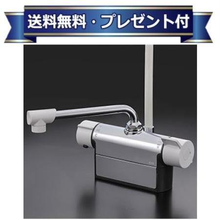 プレゼント付き [FTB200DP1R2]KVK デッキ形サーモスタット式シャワー 取付ピッチ100mm 240mmパイプ付 一般地用〈KF771R2の後継品〉