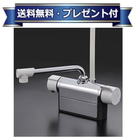 プレゼント付き [FTB200DWP1R3]KVK デッキ形サーモスタット式シャワー 取付ピッチ100mm 300mmパイプ付 ..