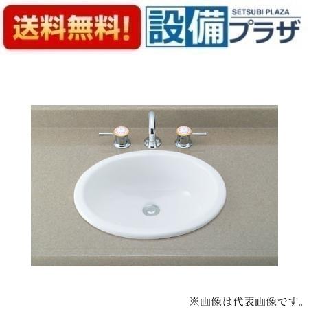 [L-2292+LF-YD340SY+LF-3VK×2+LF-WN7PF]INAX/LIXIL はめ込みだ円形洗面器 オーバーカウンター式 シングルレバー混合水栓 壁給水・壁排水 Pトラップ