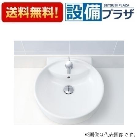 [L-543FC+LF-YE340SY+LF-3V(55)K×2+LF-WN7SCFL+A-4827]INAX/LIXIL 丸形洗面器 ベッセル式施工 シングルレバー混合水栓 エコハンドル 壁給水・床排水(Sトラップ