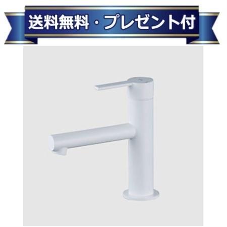＼8/31までエントリーで最大100%Pバック／プレゼント付き [MSL190DEM4]KVK マットホワイト シングル混合栓 MSL190シリーズ 一般地・寒冷地共用 逆止弁なし