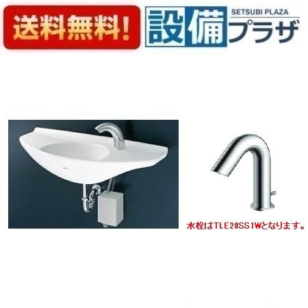 [L650D+TLE28SS1W+TL250-1D+TA3N×2+T22BP]TOTO カウンター一体型手洗器 自動水栓 単水栓・発電タイプ Pトラップ 壁排水