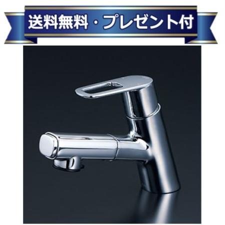 乐天商城 - ＼6月限定！最大100%Pバック／プレゼント付き[FSL150DEFT]KVK 洗面用水栓　シングルシャワー付混合栓 eレバー