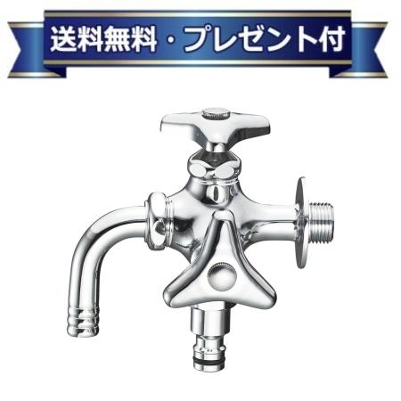 メーカー 三栄水栓/SANEI 商品名/仕様 散水用二口横水栓（固定コマ仕様）・単水栓・ホース接続にはPL60-50が必要・逆止弁付（寒冷地用は逆止弁なし）[F126V13]