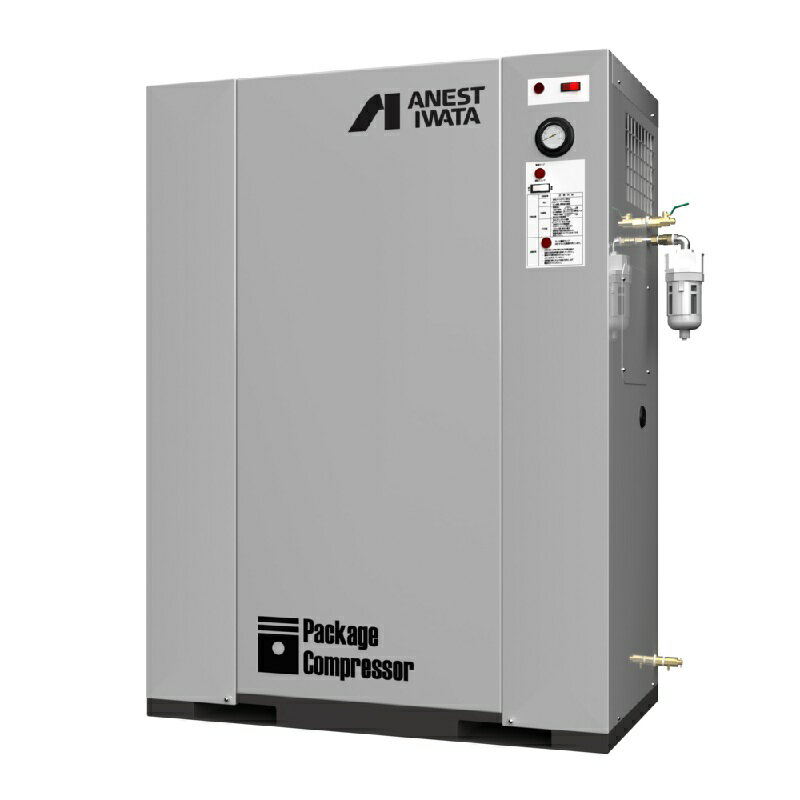 アネスト岩田 コンプレッサー CLP37EF-8.5DM5 50Hz専用 パッケージ 給油式 圧力開閉器式 ドライヤー付..