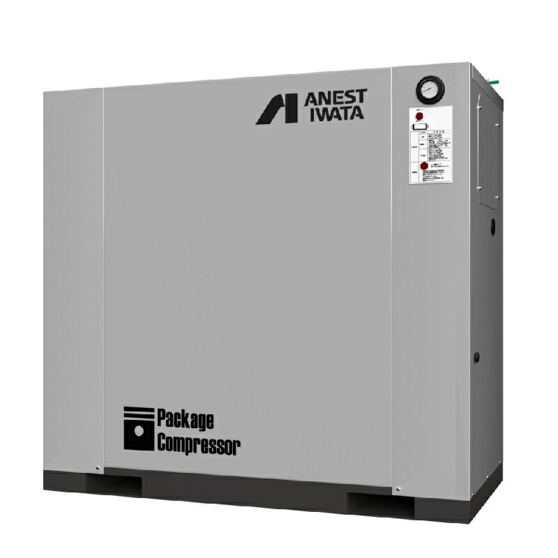Rakuten - アネスト岩田 コンプレッサー CLP55EFH-8.5M6 60Hz専用 パッケージ 給油式 圧力開閉器式 ドライヤー無し 中間水分離器装備 三相200V 5.5kW 60Hz
