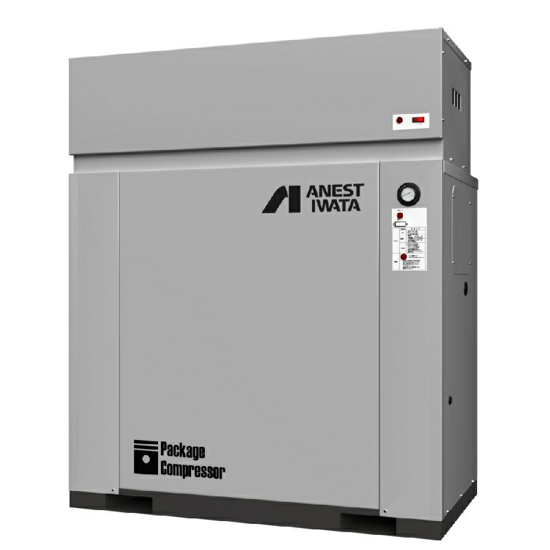 アネスト岩田 コンプレッサー CLP75EF-8.5M5 50Hz専用 パッケージ 給油式 圧力開閉器式 ドライヤー無し 三相200V 7.5kW 50Hz(4)