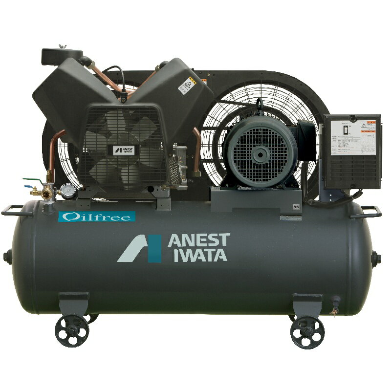 【在庫あり】 アネスト岩田 コンプレッサー TFP55CF-10M6 60Hz専用 タンクマウント 無給油式 圧力開閉器式 三相200V 5.5kW 60Hz(4)