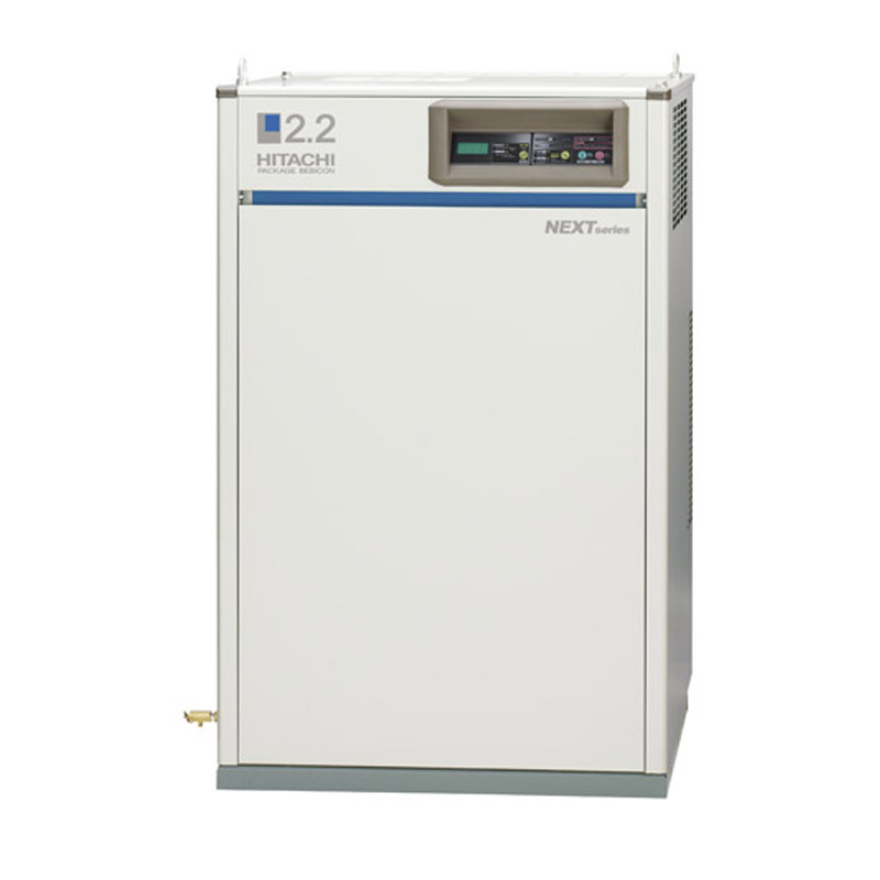 日立 コンプレッサー パッケージ ベビコンPBD-0.75PP6 (60Hz用)給油式 圧力開閉器式 ドライヤー付き 三相200V/0.75kW