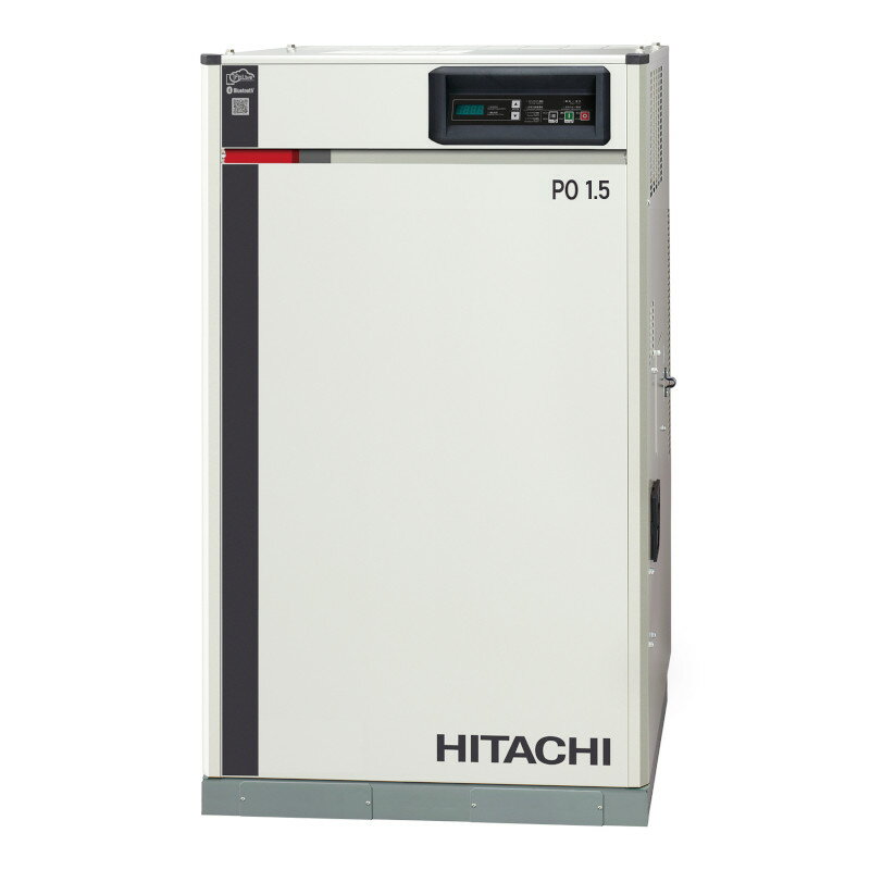 【在庫あり】 日立 コンプレッサー PO-1.5MR5 50Hz専用 パッケージ オイルフリー ベビコン 無給油式 ECO/PUSC方式切替 三相200V 1.5kW ドライヤー無し 50Hz （旧型式：PO-1.5MNB5）