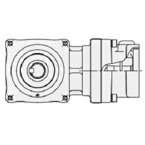 ニッセイ サーボモータ用減速機 AFCZ32L-15M1000K61 直交軸 中実軸（左軸キーあり） フランジ取付 減速比1/15 1000W相当 バックラッシ精度3分 フランジ種別K61