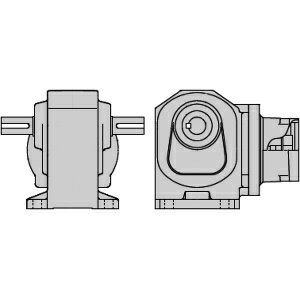 ニッセイ サーボモータ用減速機 AH2LZ22T-25L200F1 直交軸 出力軸両側 脚取付 減速比1/25 200W 低バックラッシ仕様 フランジ種別F1