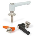 鍋屋バイテック クランプレバー NBK LHMS-10-25-LW30-BK 平座金
