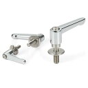 鍋屋バイテック クランプレバー NBK LHMS-10-50-LWP30-CR 長穴用座金