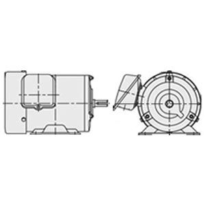 （生産終了品） 三相モータ TFO-FK-0.4kW-4P-AC200V 全閉外扇 屋内仕様 脚取付 ブレーキ無し ザ・モートルNeo100