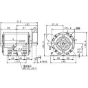 ムライ 単相モーター SC-MR-100W-4P AC100V コンデンサ始動 SC形 開放保護形IP20 脚付