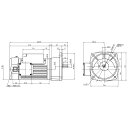 ニッセイ ギヤードモーター G3F18N20-MM02CWJAN 平行軸 フランジ取付 0.2kW 減速比1/20 単相 200V ブレーキ無 A型ターミナルボックス(4)