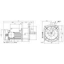 ニッセイ ギヤードモーター G3F28N120-MM02CWJAB2 平行軸 フランジ取付 0.2kW 減速比1/120 単相 200V 標準ブレーキ付 A型ターミナルボックス(4)