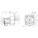 ニッセイ ギヤードモーター G3F32N200-MM04TNNNN 平行軸 フランジ取付 0.4kW 減速比1/200 三相 200V ブレーキなし ターミナルボックスなし(4)