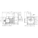 ニッセイ ギヤードモーター G3K22N60-MM01CNJAB2 平行軸 小フランジ取付 0.1kW 減速比1/60 単相 100V 標準ブレーキ付 A型ターミナルボックス(4)