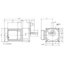 ニッセイ ギヤードモーター G3K22N15-MM04TNNTN 平行軸 小フランジ取付 0.4kW 減速比1/15 三相 200V ブレーキなし ターミナルボックス付