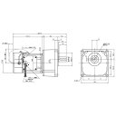 ニッセイ ギヤードモーター G3K28N160-MM02TNNNJ2 平行軸 小フランジ取付 0.2kW 減速比1/160 三相 200V ブレーキ手動解放装置付 ターミナルボックスなし(4)