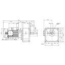 ニッセイ ギヤードモーター G3K32N600-MM01CWJAB2 平行軸 小フランジ取付 0.1kW 減速比1/600 単相 200V 標準ブレーキ付 A型ターミナルボックス(4)
