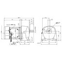 ニッセイ ギヤードモーター G3L22N120-MM01TNNNB2 平行軸 脚取付 0.1kW 減速比1/120 三相 200V ブレーキ付 軸炭素鋼(4)