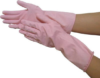 【売切れ】 OK-1-P-L オカモト ふんわりやわらか天然ゴム手袋 ピンク L