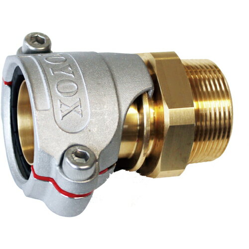 TOYOX ホース継手(真鍮製) TC6-B32-R1-1/4 トヨコネクタ TC6−B型 適合ホース32ミリ 継手規格R1−1/4 TC6−B32−R1−1/4