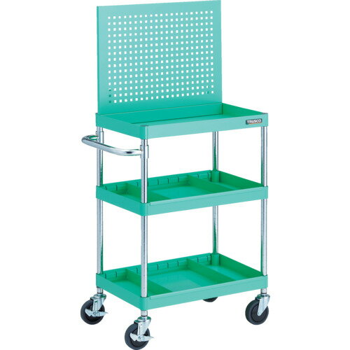 TRUSCO ツールワゴン PEW-P963S2-YG フェニックスワゴン 省音 600X400 仕切2段付 上部パンチングパネル..