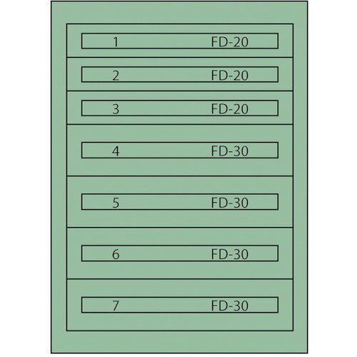 Vidmar ファインキャビネットFC−180O(塗装色:グリーン) FC-180O