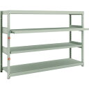 TRUSCO スチールラック M1.5-4642M2 M1.5型軽中量棚 1760X445XH1200 4段うちスライド2段 単体