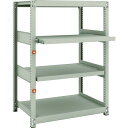 TRUSCO スチールラック M2-4362M2 M2型軽中量棚 860X600XH1200 4段うちスライド2段 単体