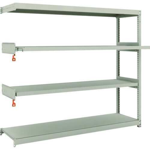 TRUSCO スチールラック M1.5-5642M2B M1.5型軽中量棚 1760×445×H1500 4段うちスライド2段 連結