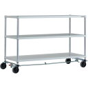TRUSCO スチールラック PER-3563-U125-B4-W フェニックスラック 1500X600 3段 U車輪4輪S付 W色 抗菌粉体塗装