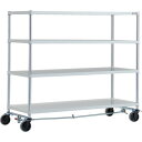 TRUSCO スチールラック PER-4564-U125-B4-W フェニックスラック 1500X600 4段 U車輪4輪S付 W色 抗菌粉体塗装