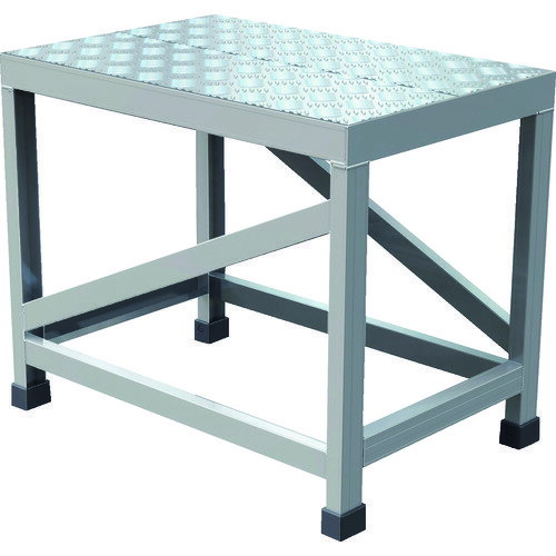 TRUSCO アルミ製溶接一体構造型作業台 WTDBC-6450 縞板タイプ 一段(完成品) W600×D400×H500