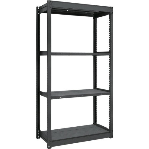 TRUSCO TUG型軽量棚 TUG100-64K-4-BK 黒 100kg単体 1240X324XH1800 4段