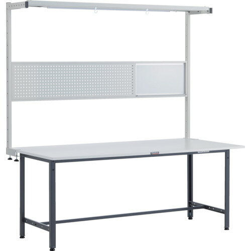 TRUSCO 軽荷重作業台(300kg)AE型 RAE-1809THFS DG 1800X900XH1948(全高) ツールハンガーフルセット付 ダークグレー色(4)