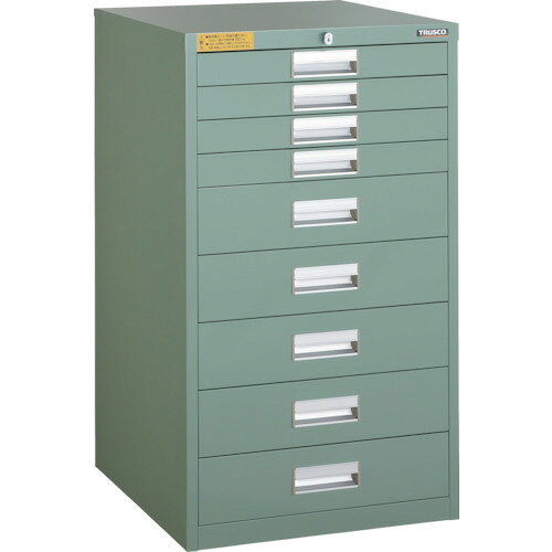 TRUSCO LVE型キャビネット LVE-887 500×550×H880 引出9段