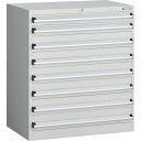 TRUSCO VE9S型中量キャビネット VE9S-1003-W 880X550XH1000 引出し8段 ホワイト色