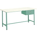TRUSCO 軽荷重立作業台(300kg)HAE型 HAE-1800F2 1800X750XH900 2段引出付 グリーン色