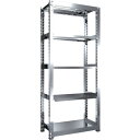 TRUSCO ステンレス製中量ボルトレス棚 SM3-7355 SM3型 W900×D471×H2100 5段 単体