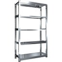 TRUSCO ステンレス製中量ボルトレス棚 SM3-7455 SM3型 W1200×D471×H2100 5段 単体