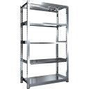 TRUSCO ステンレス製中量ボルトレス棚 SM3-7465 SM3型 W1200×D571×H2100 5段 単体
